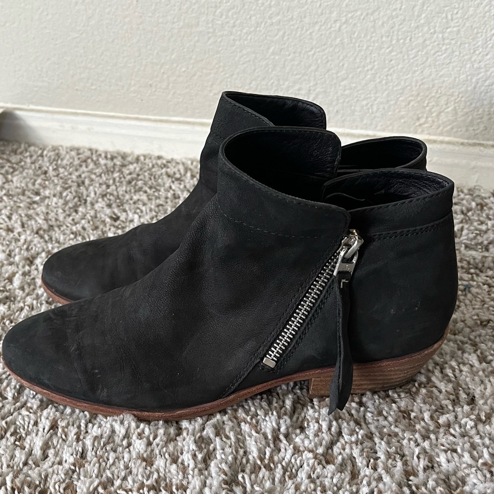 Sam Edelman Leather Packer Ankle Booties in Black Women's Size 8